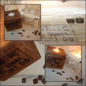 Pallet candle jar decoration