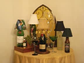 Recycled Bottles and Cigar Box vanity