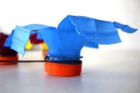 Upcycled Gatorade flowers