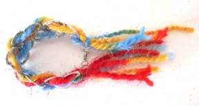 Wool can pull tab bracelet