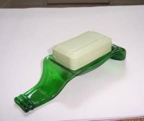 Beer bottle soap dish