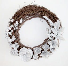 Dictionary Flower Wreath