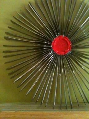 Recycled Plastic Knife Wreath