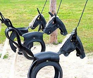 tyre-swing-horses