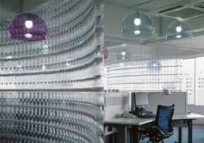 Water bottle wall