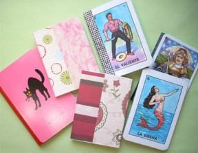Notepad with playing card