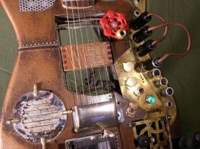Custom steampunk guitar