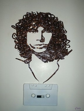 Recycled tape portraits