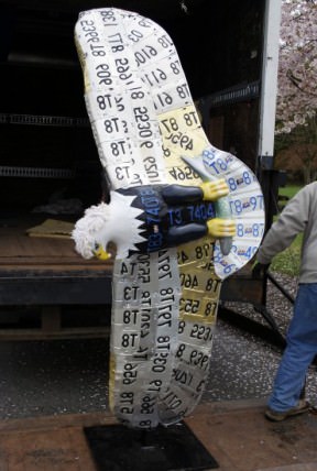 ‘Recycling Eagle’ sculpture release on Earth Day