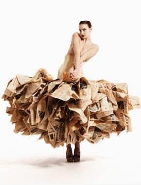 Fashion recycled dresses