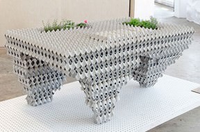 Egg carton table