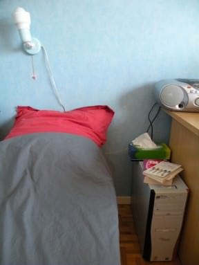 Computer tower bedside table