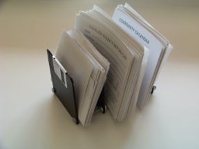 Floppy disk paper holder
