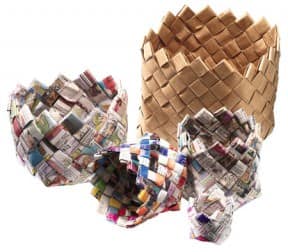 DIY: more newspaper baskets
