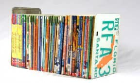 License plates bookends