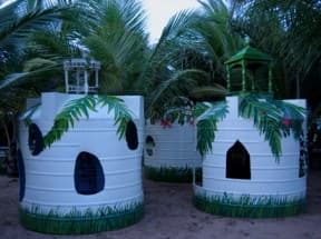 Used water tanks into kids palaces !