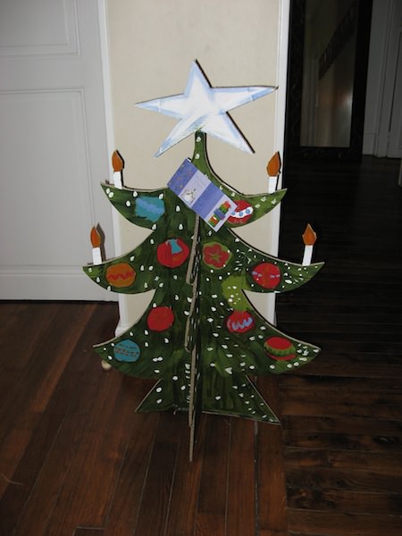 cardboard christmas tree