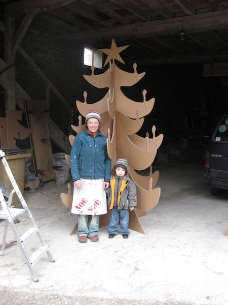cardboard christmas tree