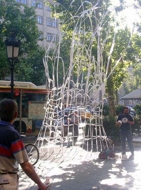 Toilet paper sculpture