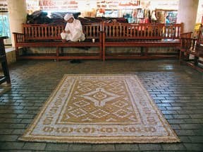 Cigarette stubs carpet