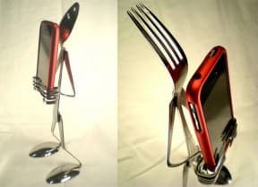 Silverware iPhone stand