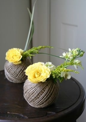 Spools twine vases