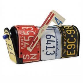 License plate mailbox