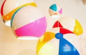 Beach ball lamp shade