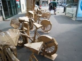 Cardboard bike station