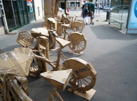 Cardboard bike station