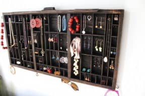 Drawer –> jewelry display