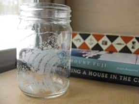Jar glass etching