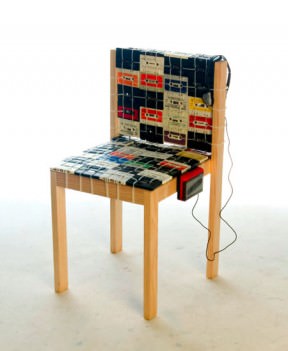Cassette tapes chair