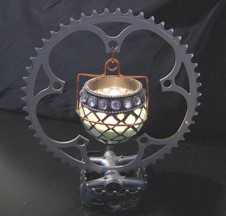 Bike candle holder