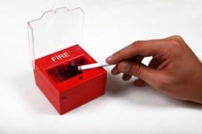 Fire alarm ashtray