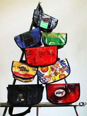 Restaurant waste into bags and skins