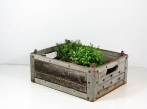 Milk Crate Herb Planter