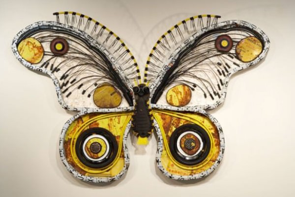 Stitzlein 1223 Butterfly of the trash Stitzlein 1223 Butterfly of the trash in metals art with Wires Sculpture china Can butterfly