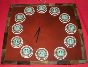 Clocks made from Bottle Caps