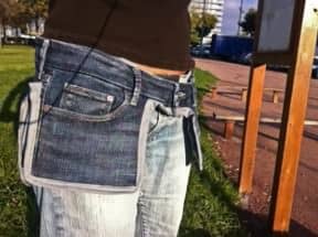 Old jeans as a saddlebags