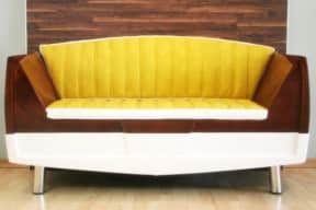 Recycled boat into couch