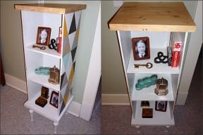 Funky wood pallet cabinet