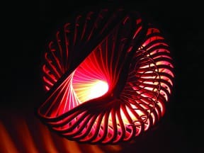 Spiral coat hanger light