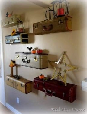 Suitcase shelves