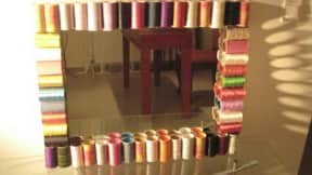 The toilet paper roll mirror frame