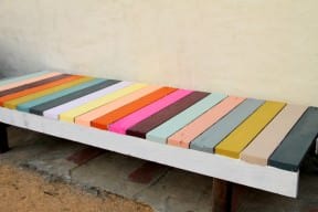 DIY : Colorful bench