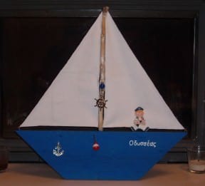 Recycled wooden little ship