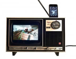 Old TV iPhone dock