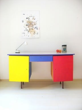 Painted writing desk
