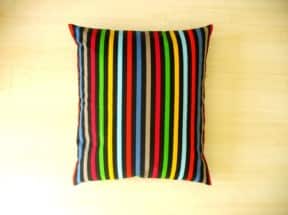 Pillows to seat made from old curtains